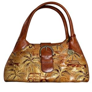 BRAHMIN FAIRHAVEN Sophie copper Copacabana surf texture leather Bag never used